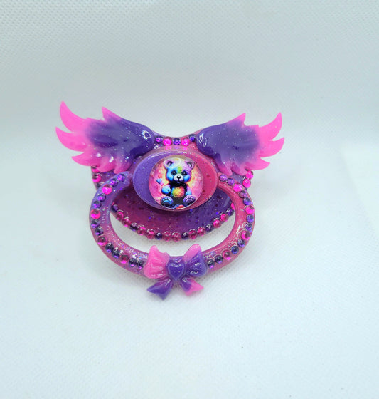 Adult pacifier Rainbow Bear
