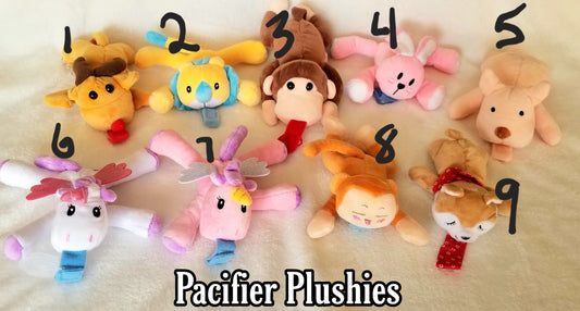 Pacifier plushi clip